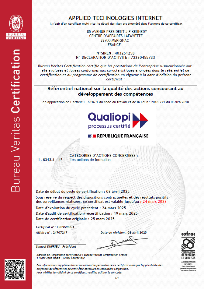 Certificat Qualiopi - Mérignac - Page 1.png